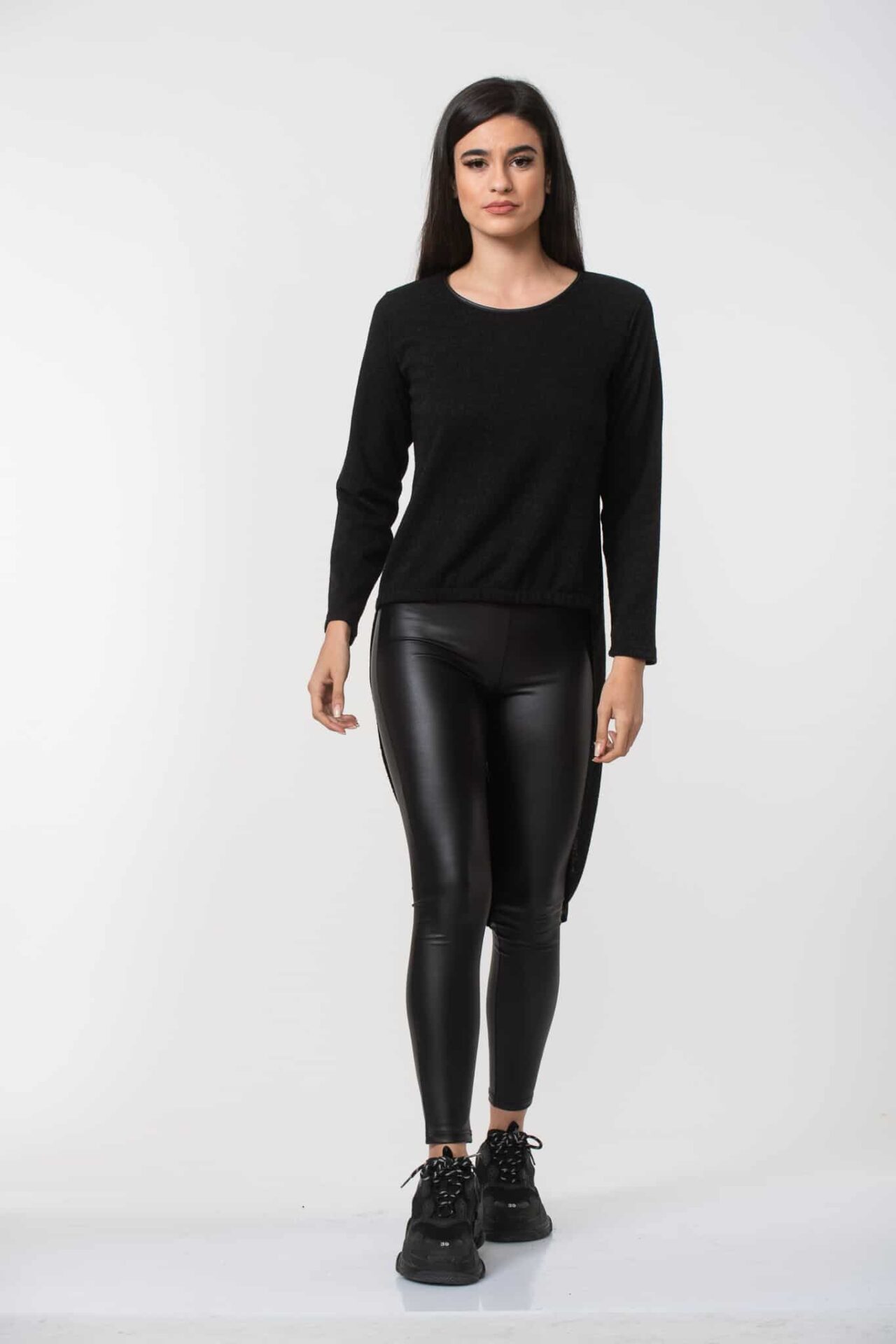  ΜΠΛΟΥΖΑ ΜΕ ΜΑΚΡΙΑ ΠΛΑΤΗ ΜΑΥΡΗ Μαύρο 2026