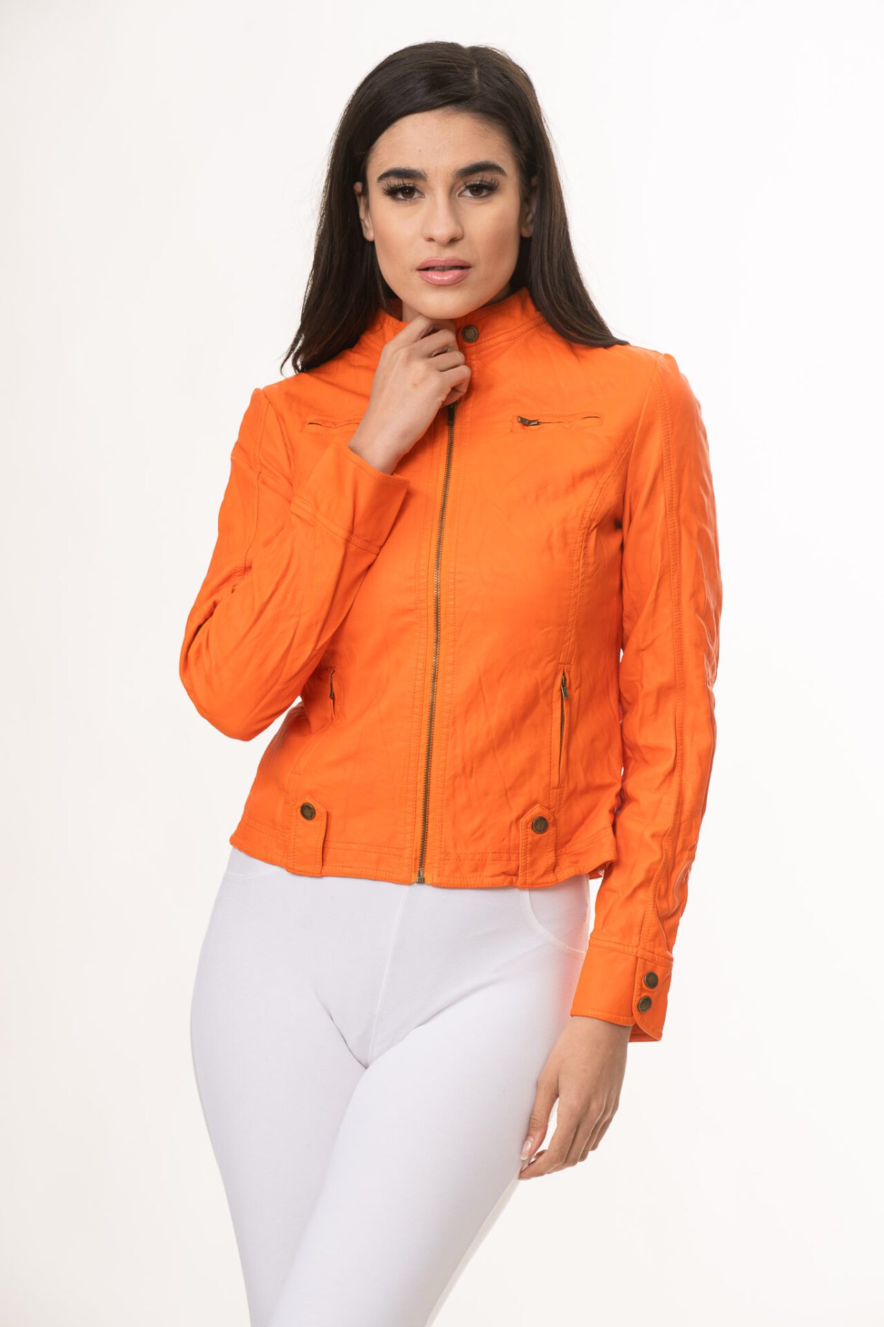  ΜΠΟΥΦΑΝ ΔΕΡΜΑΤΙΝΗ ΜΕ ΤΣΕΠΕΣ Πορτοκαλί 2025