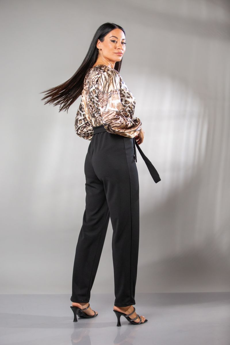 ΦΟΡΜΑ ΟΛΟΣΩΜΗ ΜΕ ΖΩΝΗ ΣΑΤΕΝ ΜΕ ΚΡΕΠ Μαύρο