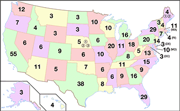 A map legend is a side table or box on a map that shows the meaning of the symbols, shapes, and colors used on the map. A Defense Of The Electoral College Neh Edsitement
