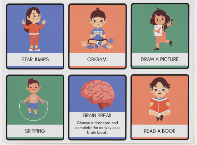 Brain Break Cards Canva template