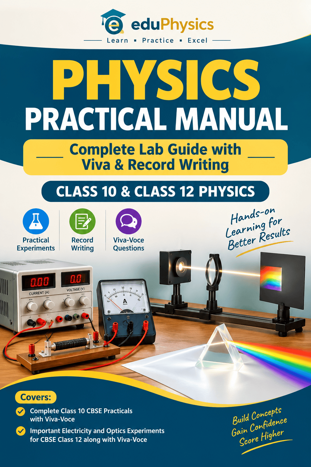 "Physics Practical Manual PDF- Complete Lab Guide with Viva & Record Writing"