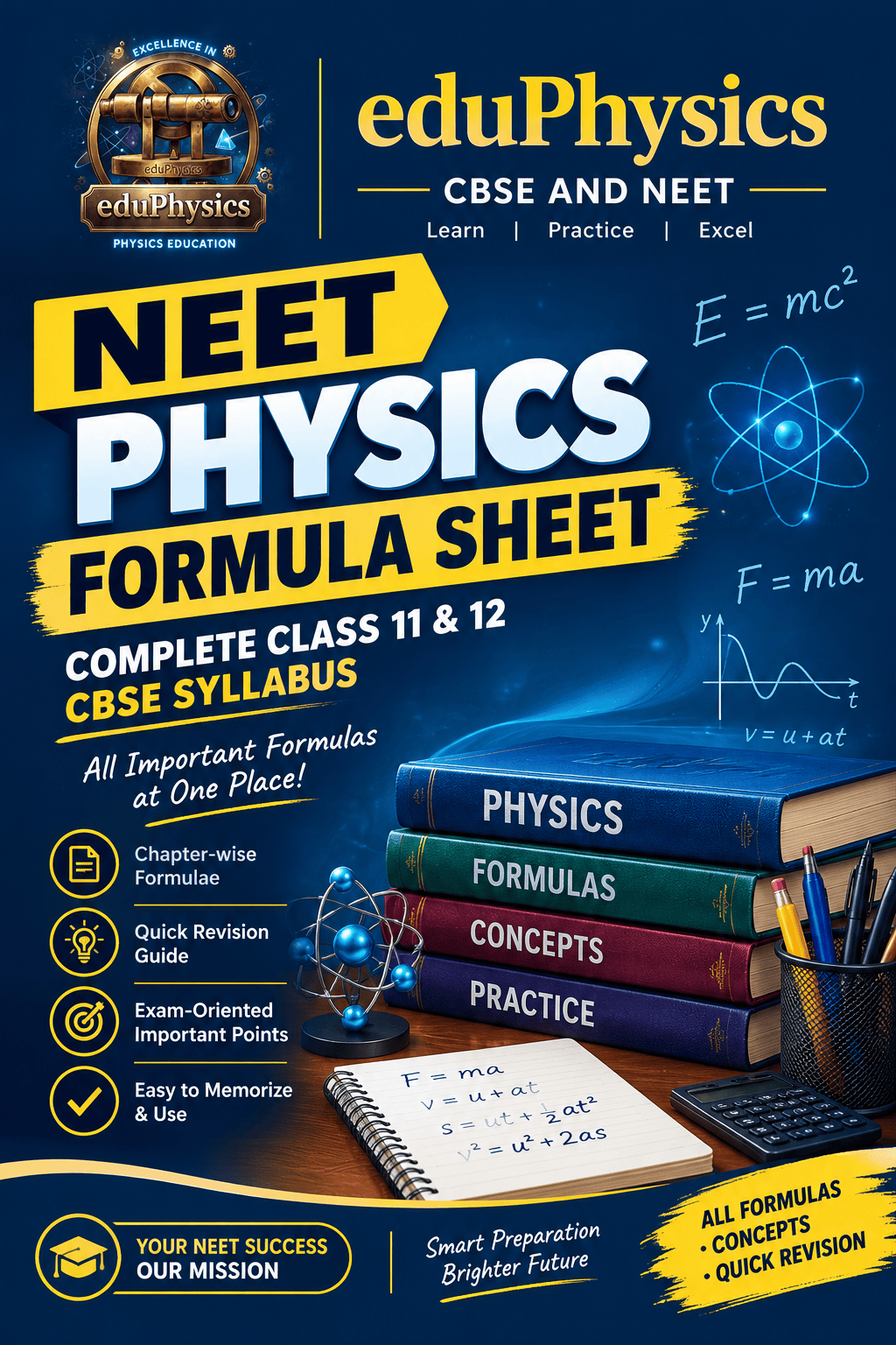 NEET Physics Formula Sheet (PDF)
