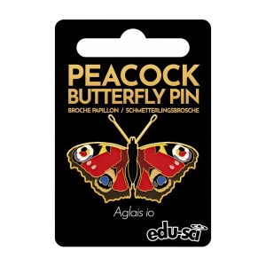 Peacock Butterfly Enamel Pin