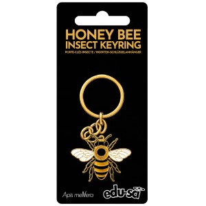 Honey Bee Enamel Keyring