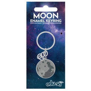 Moon Enamel Keyring