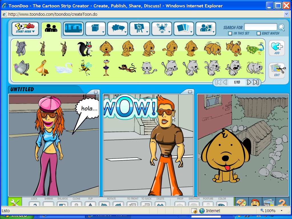 Hacer cómics en Toondoo Educabits