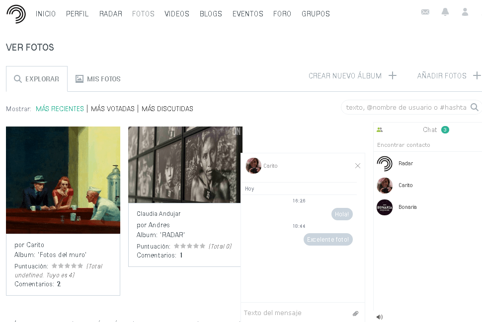 Albumes compartidos.