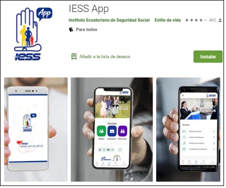 cesantia iess app, citas medicas iess app, movil, descargar, aportacines, contactenos