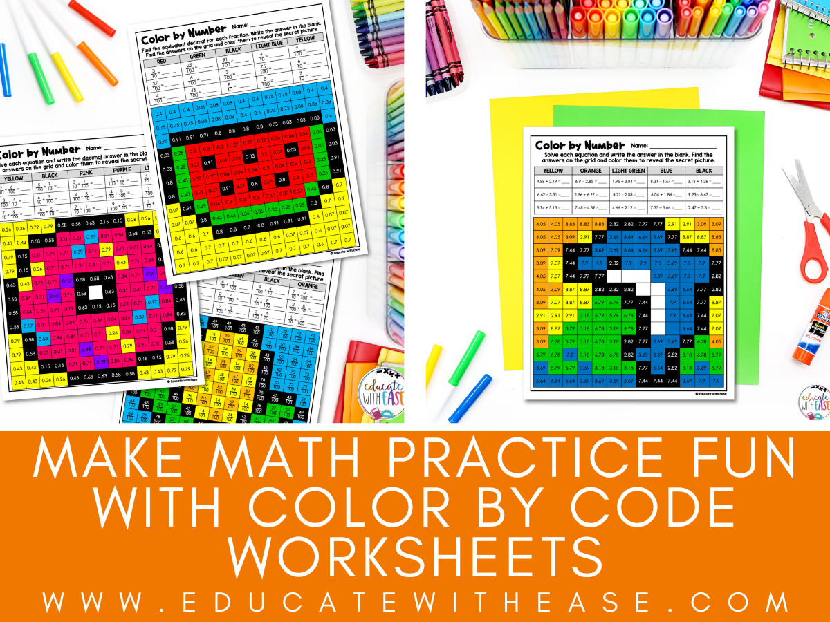 You are currently viewing Make Math Practice Fun with Color by Code Worksheets