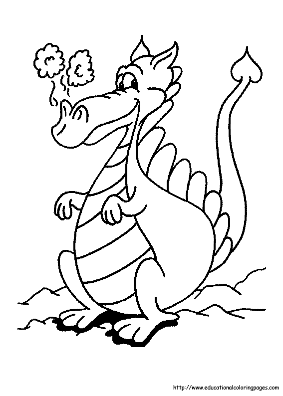  Dragon Coloring Page free For Kids