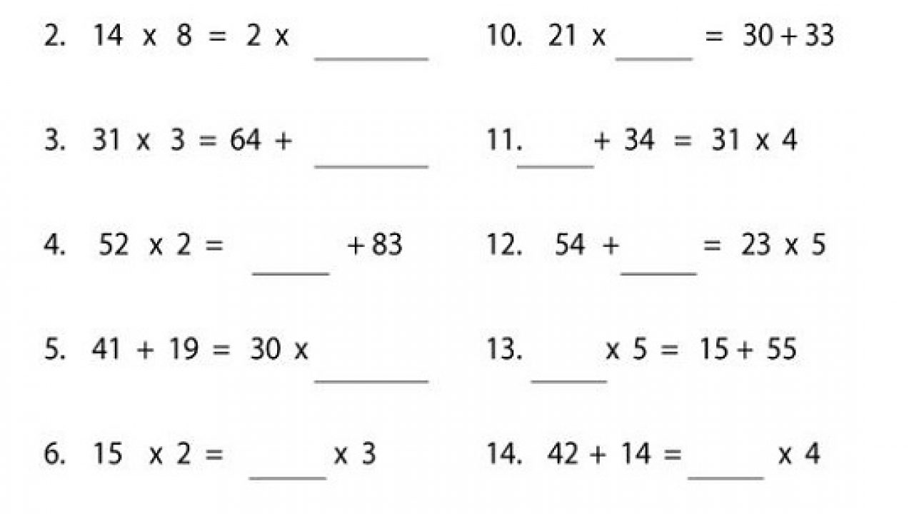 simple math problems worksheet