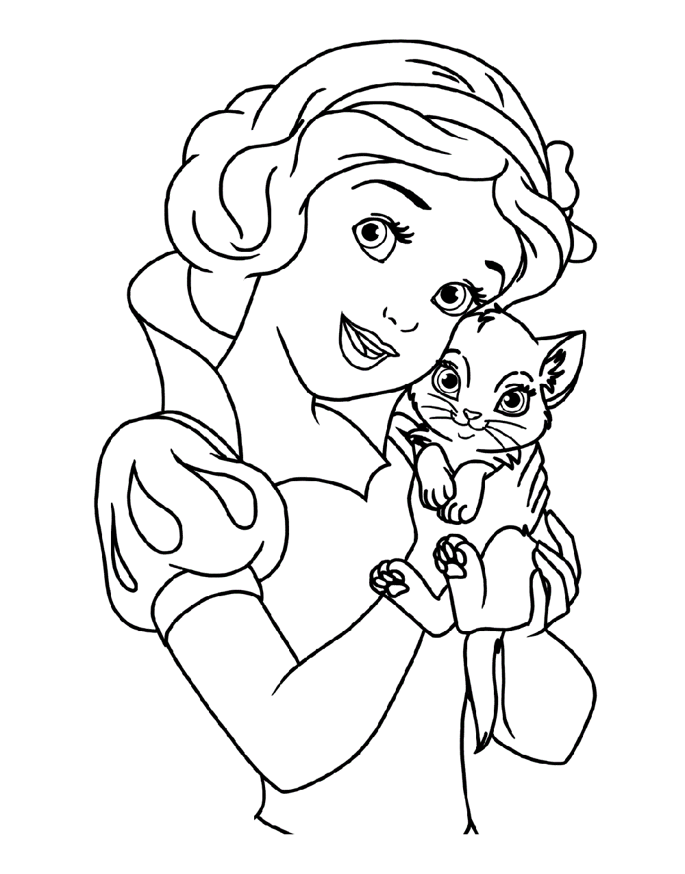 Snow white coloring pages 3