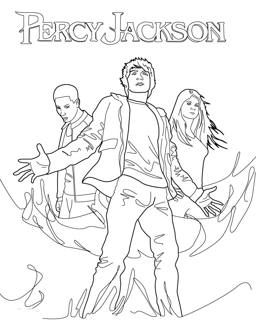 Collection of percy jackson coloring pages