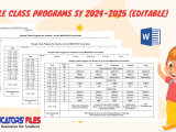 Sample Class Programs For Sy 2024 2025 Editable Educators Files