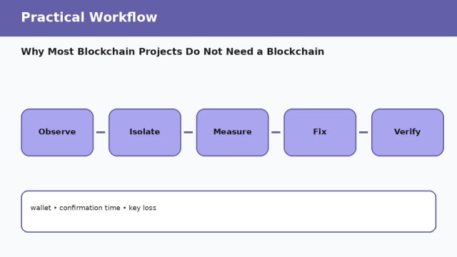 Why Most Blockchain Projects Do Not Need a Blockchain — practical workflow
