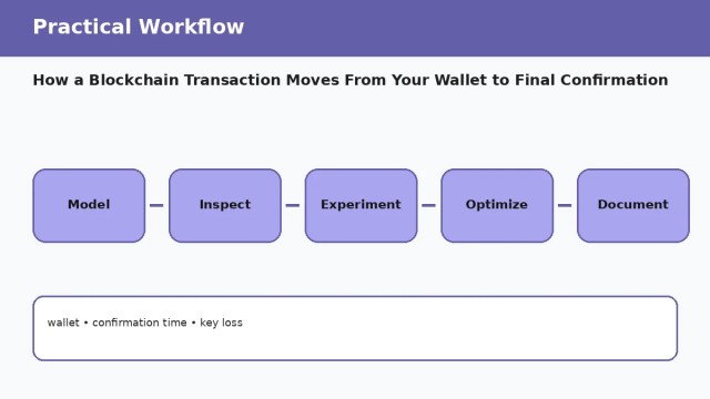 How a Blockchain Transaction Moves From Your Wallet to Final Confirmation — practical workflow