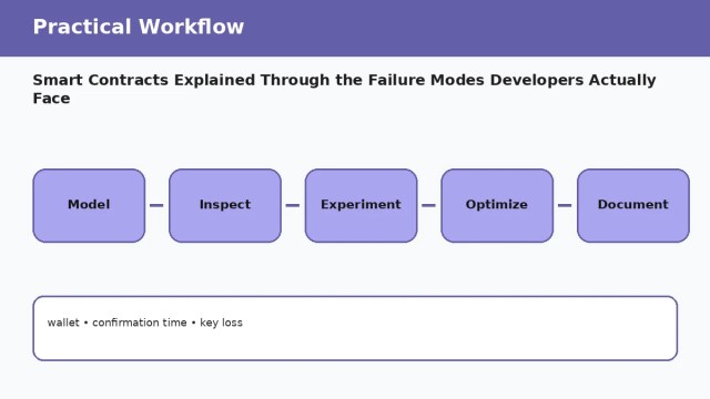 Smart Contracts Explained Through the Failure Modes Developers Actually Face — practical workflow