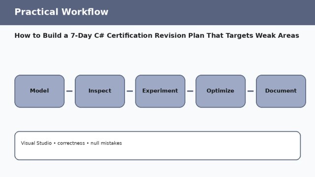 How to Build a 7-Day C# Certification Revision Plan That Targets Weak Areas — practical workflow