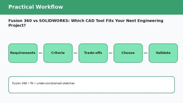 Fusion 360 vs SOLIDWORKS: Which CAD Tool Fits Your Next Engineering Project? — practical workflow