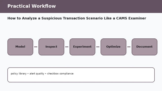 How to Analyze a Suspicious Transaction Scenario Like a CAMS Examiner — practical workflow