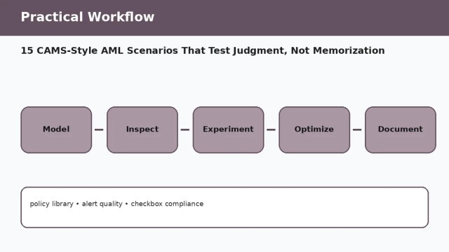15 CAMS-Style AML Scenarios That Test Judgment, Not Memorization — practical workflow