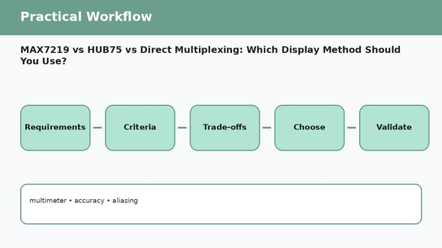 MAX7219 vs HUB75 vs Direct Multiplexing: Which Display Method Should You Use? — practical workflow