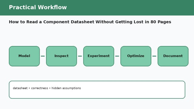 How to Read a Component Datasheet Without Getting Lost in 80 Pages — practical workflow