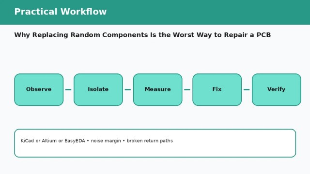 Why Replacing Random Components Is the Worst Way to Repair a PCB — practical workflow