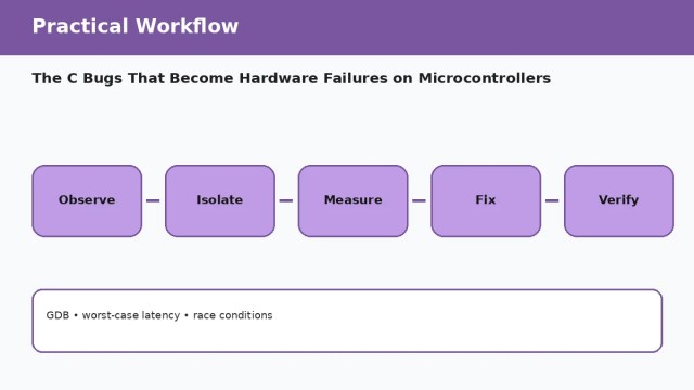 The C Bugs That Become Hardware Failures on Microcontrollers — practical workflow