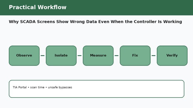 Why SCADA Screens Show Wrong Data Even When the Controller Is Working — practical workflow