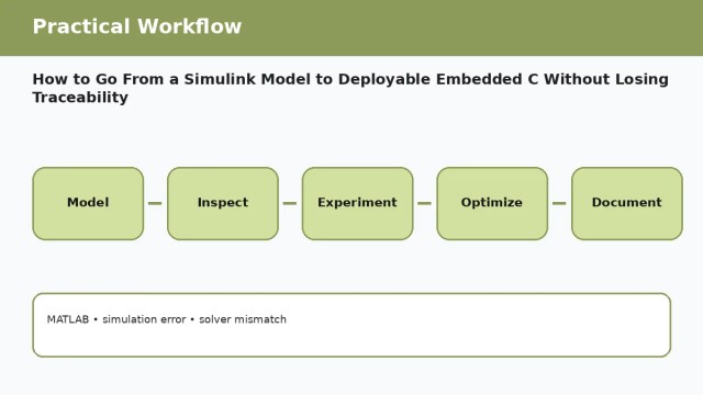 How to Go From a Simulink Model to Deployable Embedded C Without Losing Traceability — practical workflow