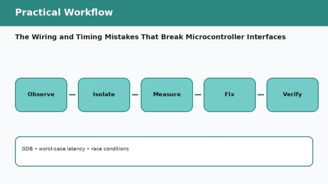 The Wiring and Timing Mistakes That Break Microcontroller Interfaces — practical workflow