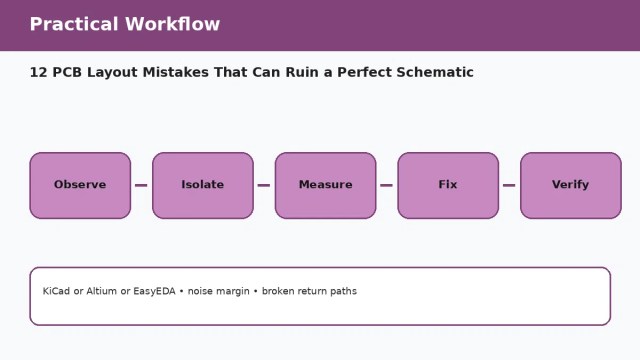 12 PCB Layout Mistakes That Can Ruin a Perfect Schematic — practical workflow