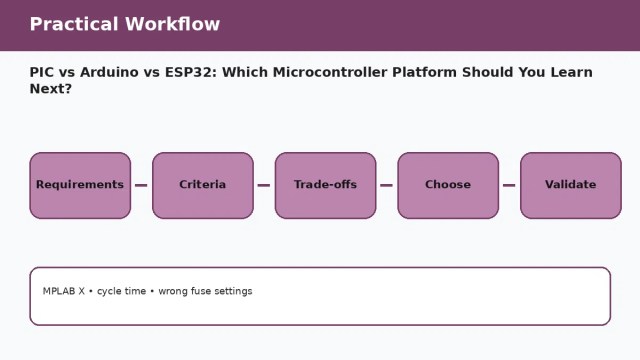 PIC vs Arduino vs ESP32: Which Microcontroller Platform Should You Learn Next? — practical workflow