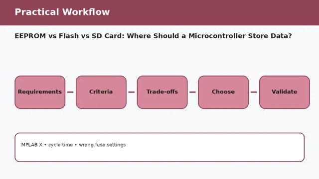 EEPROM vs Flash vs SD Card: Where Should a Microcontroller Store Data? — practical workflow