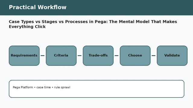 Case Types vs Stages vs Processes in Pega: The Mental Model That Makes Everything Click — practical workflow