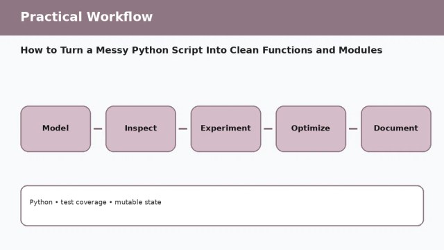 How to Turn a Messy Python Script Into Clean Functions and Modules — practical workflow