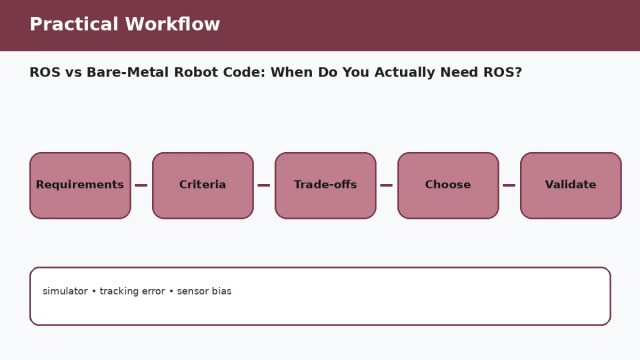 ROS vs Bare-Metal Robot Code: When Do You Actually Need ROS? A162 workflow 1 ROS vs Bare-Metal Robot Code: When Do You Actually Need ROS? — practical workflow