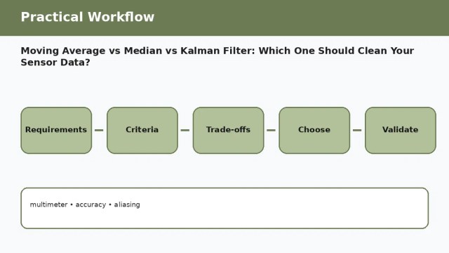 Moving Average vs Median vs Kalman Filter: Which One Should Clean Your Sensor Data? — practical workflow