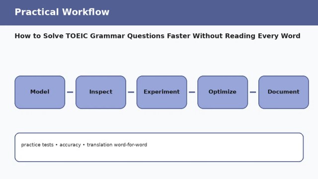 How to Solve TOEIC Grammar Questions Faster Without Reading Every Word A179 workflow 1 How to Solve TOEIC Grammar Questions Faster Without Reading Every Word — practical workflow