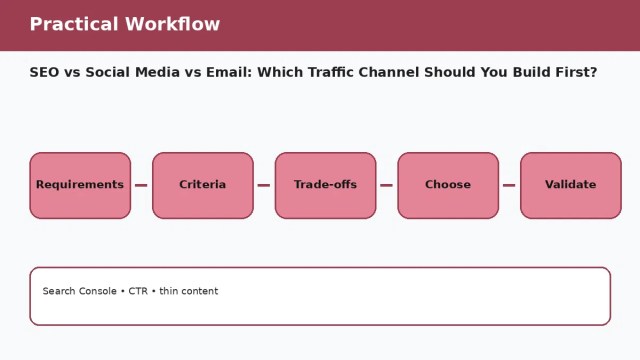 SEO vs Social Media vs Email: Which Traffic Channel Should You Build First? — practical workflow