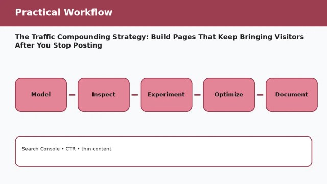 The Traffic Compounding Strategy: Build Pages That Keep Bringing Visitors After You Stop Posting — practical workflow