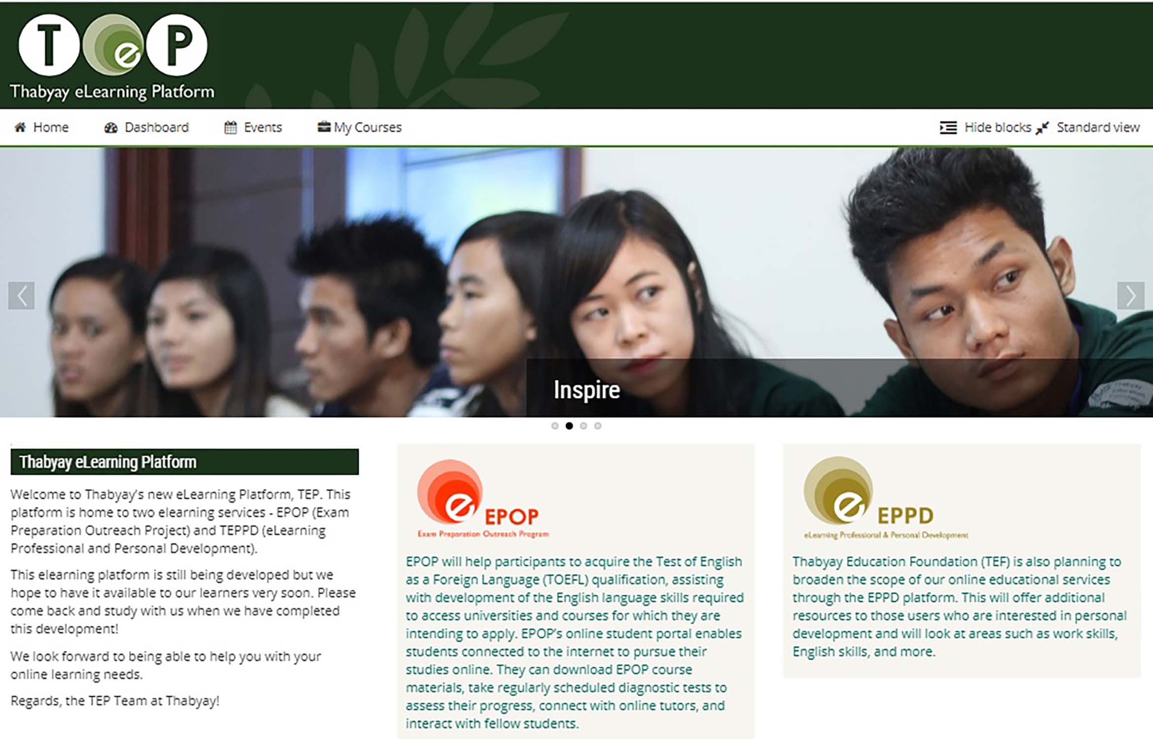 TEP-Thabyay eLearning Platform screenshot