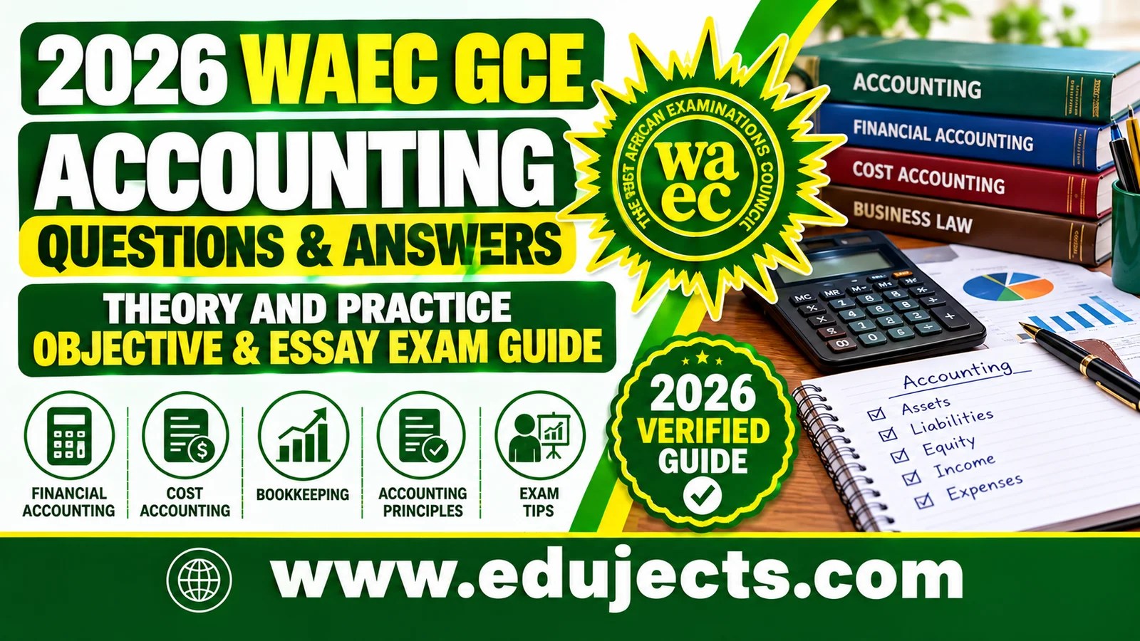 2026 WAEC GCE Accounting Questions and Answers | Objective & Essay Exam Guide