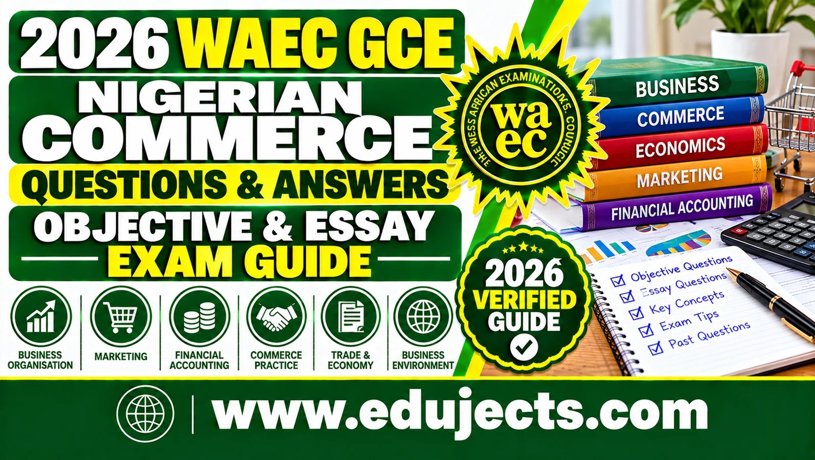   2026 WAEC GCE Commerce Questions and Answers | Objective & Essay Exam Guide