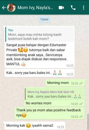 Layanan jasa les privat yang bersahabat, terpercaya, dan menciptakan transformasi pendidikan pada siswa yang tepat sasaran dengan minat dan bakat. Les Privat Terbaik Sekolah Internasional Nasional Edumaster