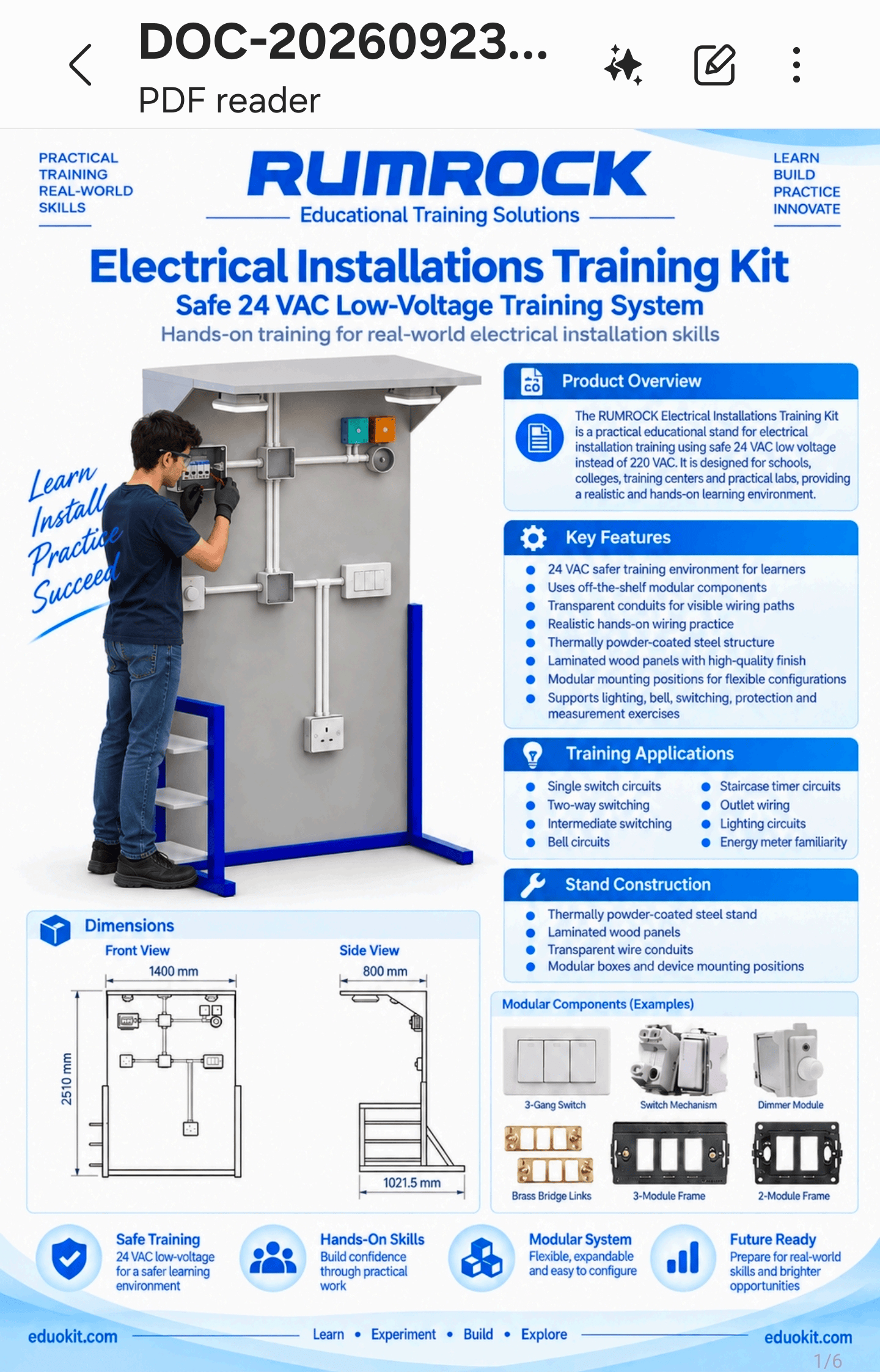 Electrical Installation Training Kit