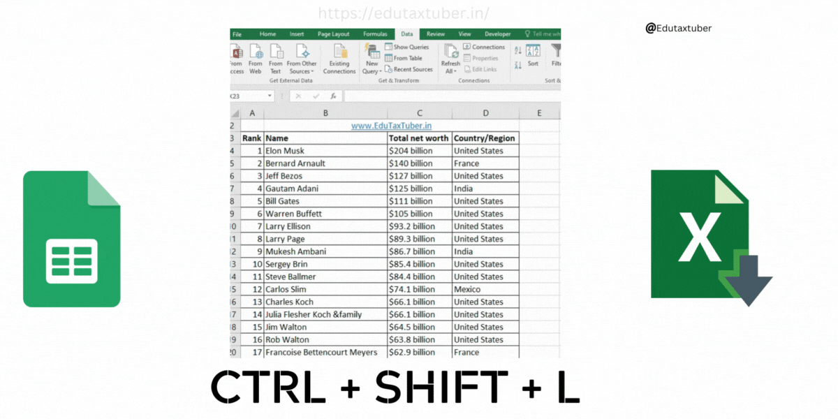 CTRL SHIFT L: Apply Filter in Excel Now 2024 - Excel Tutorials
