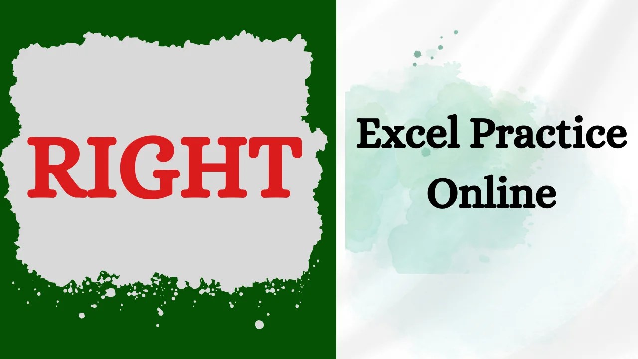 RIGHT Function Excel Practice Online